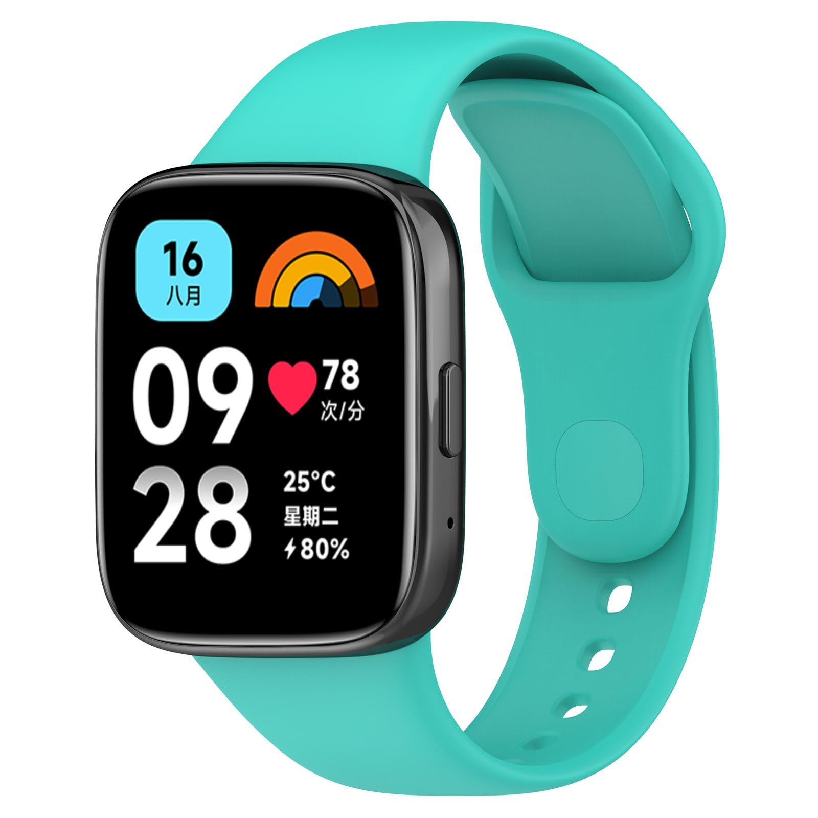 Wownadu Straps Compatible for Xiaomi Redmi Watch 3 Active Strap Women Men Replacement Adjustable Watchbands Compatible for Xiaomi Redmi Watch 3 Lite, Teal