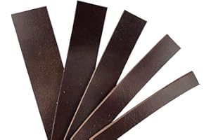 Zelikovitz Mahogany Full Grain Buffalo Leather Strips 8/9 Ounce (2.5")