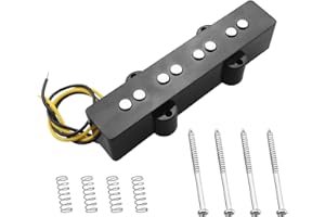 SG STORE 95mm Open Ceramic Bass Bottom Pickup 4-String Jazz Bass Bridge Pickup for JB Style Electric Bass Guitar Pickup Part with Screw Spring Black