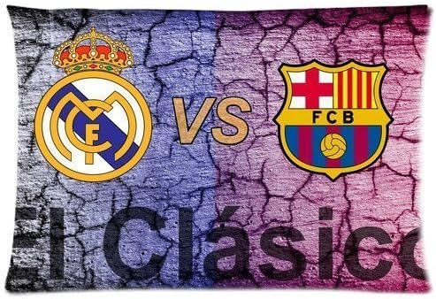 Yummy Bears Custom El Clasico Real Madrid CF VS FC Barcelona Pillowcase Rectangle Zippered Two Sides Design Printed 20 pillows Throw Pillow Cover Cushion Case Covers