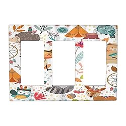 Wpshijia Forest Animals Cute Cartoon Triple Rocker