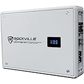 Rockville Krypton MT1 1600W Peak/400W RMS 2-Channel Marine Amplifier, Class-AB, Adjustable Crossover, Volt Meter for Boats and Marine Audio