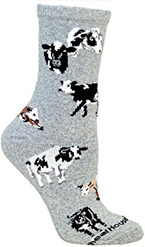 Cow Design Novelty Socks In Grey Amazon.co.uk Clothing