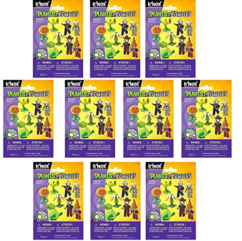 K'NEX Plants Vs Zombies Series 1 Blind Bag BUNDLE - 10 BLIND BAGS SUPPLIED AT RANDOM (Dispatched from UK)