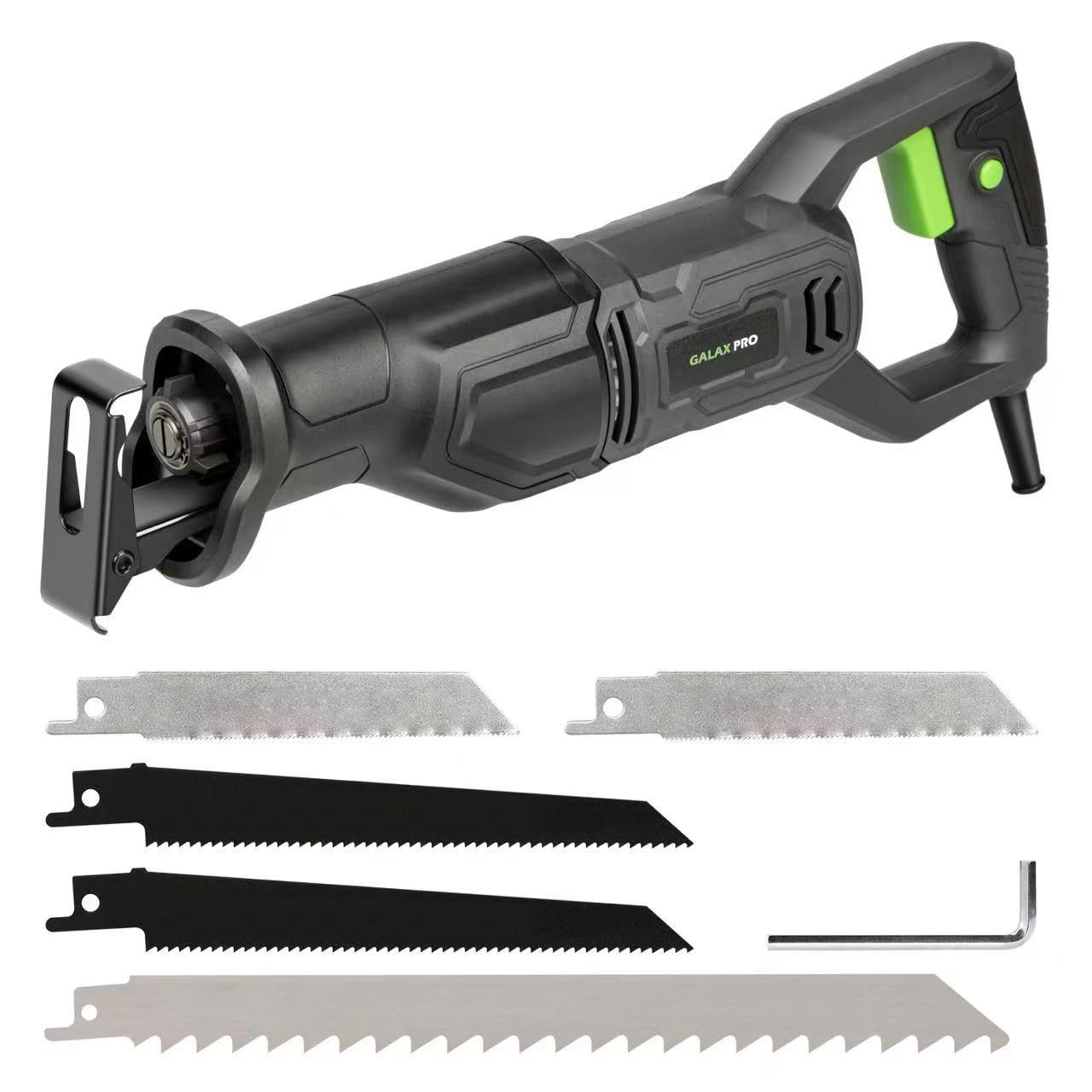 Photo 1 of GALAX PRO 120V Reciprocating Saw, 6.0 Amp Variable Speed Corded Reciprocating Saw with1-1/8" Stroke Length, 2800RPM and 6" Max for Wood, Metal, PVC Pipe Cutting