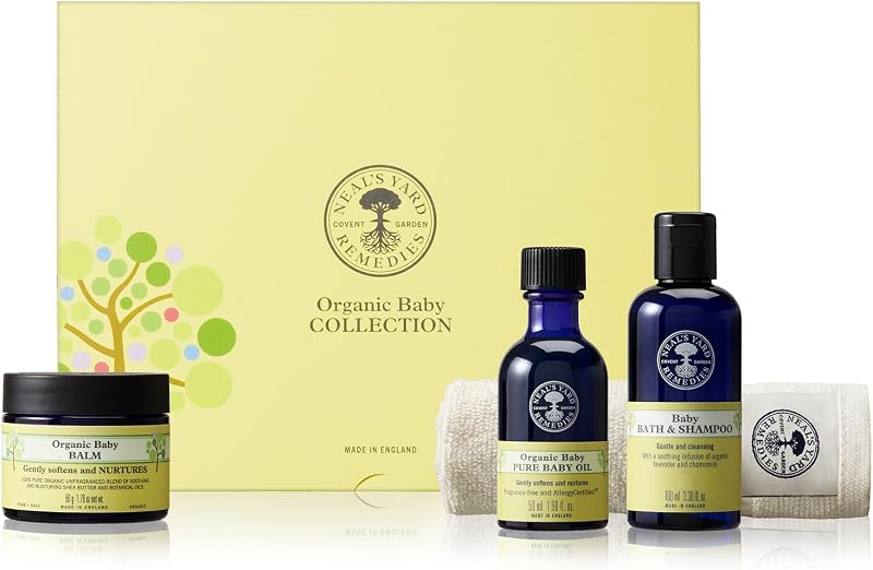 Neal's Yard Remedies Baby Collection Gift Set Gentle Bath Oil Balm 4pc