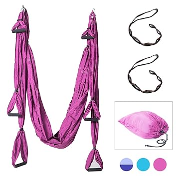 Amazon.com: Lflyeagle - Juego de hamaca aérea de yoga con ...