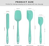 NileHome Silicone Spatula Set 4 Pcs Food Grade Heat Resistant Turquoise view 2