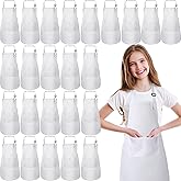 Handepo 25 Pcs Children Artists Aprons Adjustable Chef Apron Kids Painting Aprons for Cooking Kitchen Grilling Painting