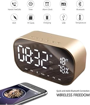 wireless speaker clock