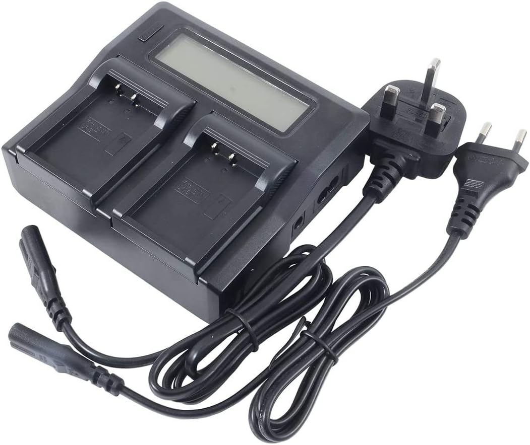 DSTE 1.5A Fast Charging Dual Battery Charger Compatible for Canon LP-E17 EOS R10 M3, Black