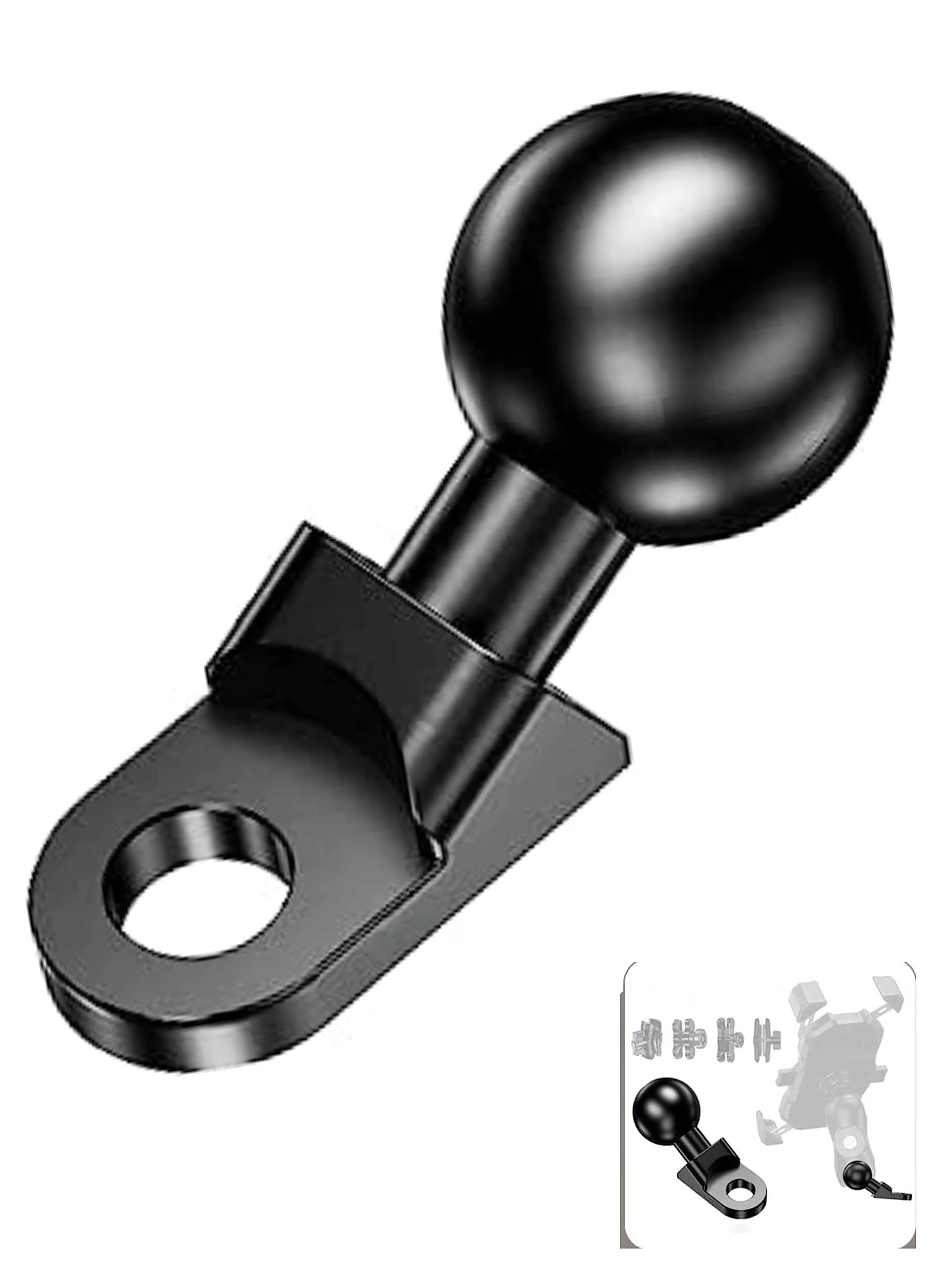 XiXiYang Ball Ram Mount Base,Universal Ball Mount Adapter,10mm Mounting Hole Strong Ball Mount Connect to Motorcycle Phone Holder Any Accessory Fit for Ball Socket Arm