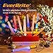 EverBrite LED Glow Sticks Flashlights with 8 Modes, 12-pack Assorted Colors Light Up Toys, Batteries Included, Bulk Party Favors Perfect for Concert, Birthday Party, Festivals Decoration