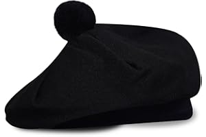 UMAM Scottish Traditional Tam o' Shatner Acrylic Wool Tammy Hat Flat Bonnet Kilt Many Tartans