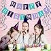 Mermaid Happy Birthday Decorations, Mermaid Party Supplies Under The Sea Birthday Banner Signs, 15pcs Tassel Garlands & 6pcs Swirls Streamers for Baby Kids Girls and Adults