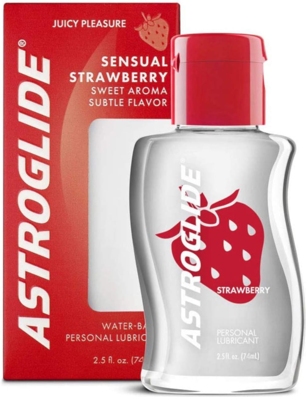 Astroglide Strawberry Liquid, Water Based Personal Lubricant, 2.5 Fl Oz