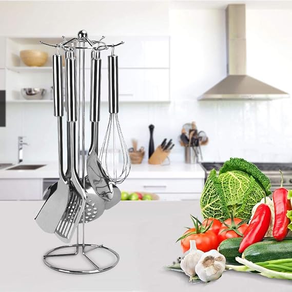 Tenedor de los utensilios de cocina, estante de la ejecución de la