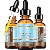 Botanical Beauty PURE EMU OIL 100% Natural Unrefined for Face, Skin, Body, Hands, Feet, Nails, Hair, Lip Care 2 Fl Oz - 60 ml