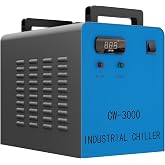 OMTech CW-3000 9L Industrial Water Chiller for CO2 Lasers up to 50W | 50W/&deg;C heat dissipation | 9L reservoir | 5 L/min water flow | Digital temperature monitoring