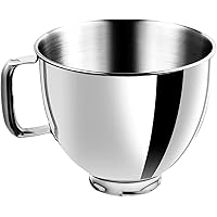 5 Quart Stainless Steel Mixer Bowl for KitchenAid Stand Mixers, Compatible with KitchenAid 4.5 & 5 QT Tilt-head Mixers, Kitch