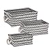Honey-Can-Do STO-06687 Zig Zag Set of Nesting Baskets with Handles, Set of 3-Pack, Black