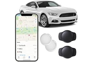 VOTLIK 2 Pack GPS Tracker for Car Work with Find My (iOS Only) No Subscription Real Time Smart Vehicle Tracker Tags Global Mini Hidden Locator Tracking Devices with Magnetic Case No Monthly Fee for Bike Pets