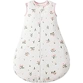 Duomiaomiao Baby Sleep Sack 100% Organic Cotton Lightweight Breathable Comfy Toddler Sleeping Sack