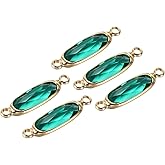 PATIKIL Birthstone Connector Link, Diamond Clear Charm Links, Jewelry Findings Crystal Bead Link for Drop Dangle Pendants Necklace Bracelet Earring