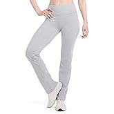 Jockey Womens Active Solid Cotton Jersey Yoga Pants