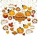 GOER 30 Pcs Thanksgiving Hanging Swirls for Thanksgiving Party Supplies Decorations