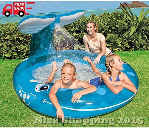 ADIPON-inflatable Whale Spray Pool Water Fun Outdoor Play Baby Kids Toy Summer Backyard