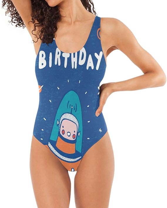 Amazon 宇宙船誕生日アート水着 ワンピース 水着 モノキニ ビーチウェア 女性 キッズ ティーンガールズ 用 水着 通販