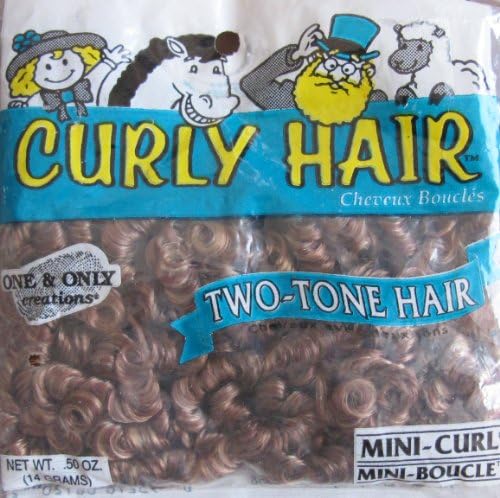 One &amp; Only TWO TONE CURLY DOLL HAIR .50 Oz (14 Grams) AUTUMN &amp; STRAWBERRY Color (Brown &amp; Strawberry) DOLL HAIR