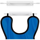 Zonon 1 Pcs X-Ray Apron Hanger 15 x 2 Inch White Coated Apron Rack | X-Ray Apron Hanger for X-Ray Radiation, Stainless Steel, Wall Mount