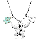 Ralukiia Ohana Means Family Necklace Stitch Necklaces Jewelry Gifts for Lilo and Stitch Fans