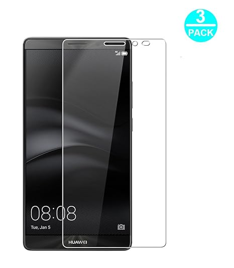WEOFUN Huawei Mate 8 panzerglas schutzfolie, [3 Stück Ultra-klar Panzerglasfolie für Huawei Mate 8 [0.33mm, 9H Härtegrad]