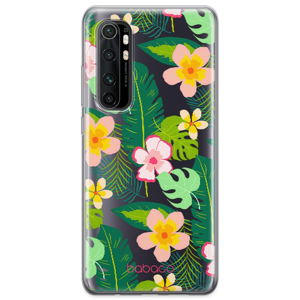 Babaco ERT GROUP mobile phone case for Xiaomi MI NOTE 10 Lite original and officially Licensed pattern Flowers 019 optimally adapted to the shape of the mobile phone, partially transparent