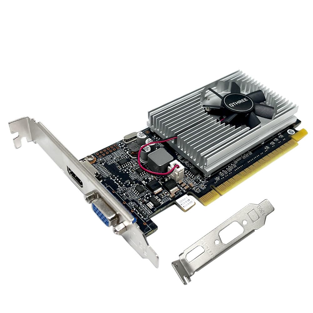 QTHREE Geforce GT 210 Graphics Card, 1G D3 64-bit, HDMI VGA, Low Profile, Video Card, GPU, PCI Express x16