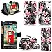 Cellularvilla Wallet Case for LG Optimus L90 Dual D410 Pu Leather Wallet Card Flip Open Pocket Case Cover Pouch (Black Pink Flower)