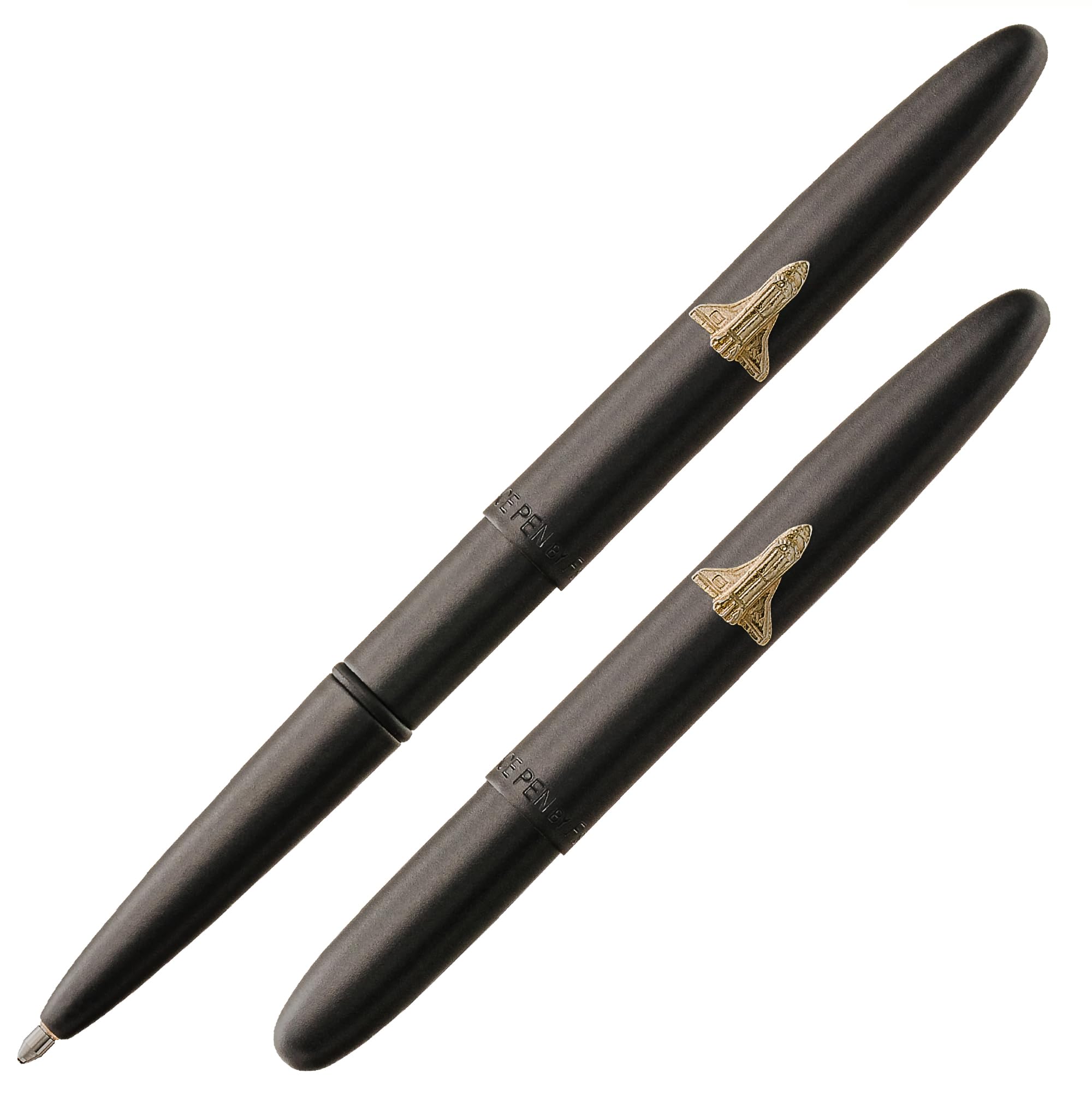 Matte Black Space Pen with Shuttle Emblem