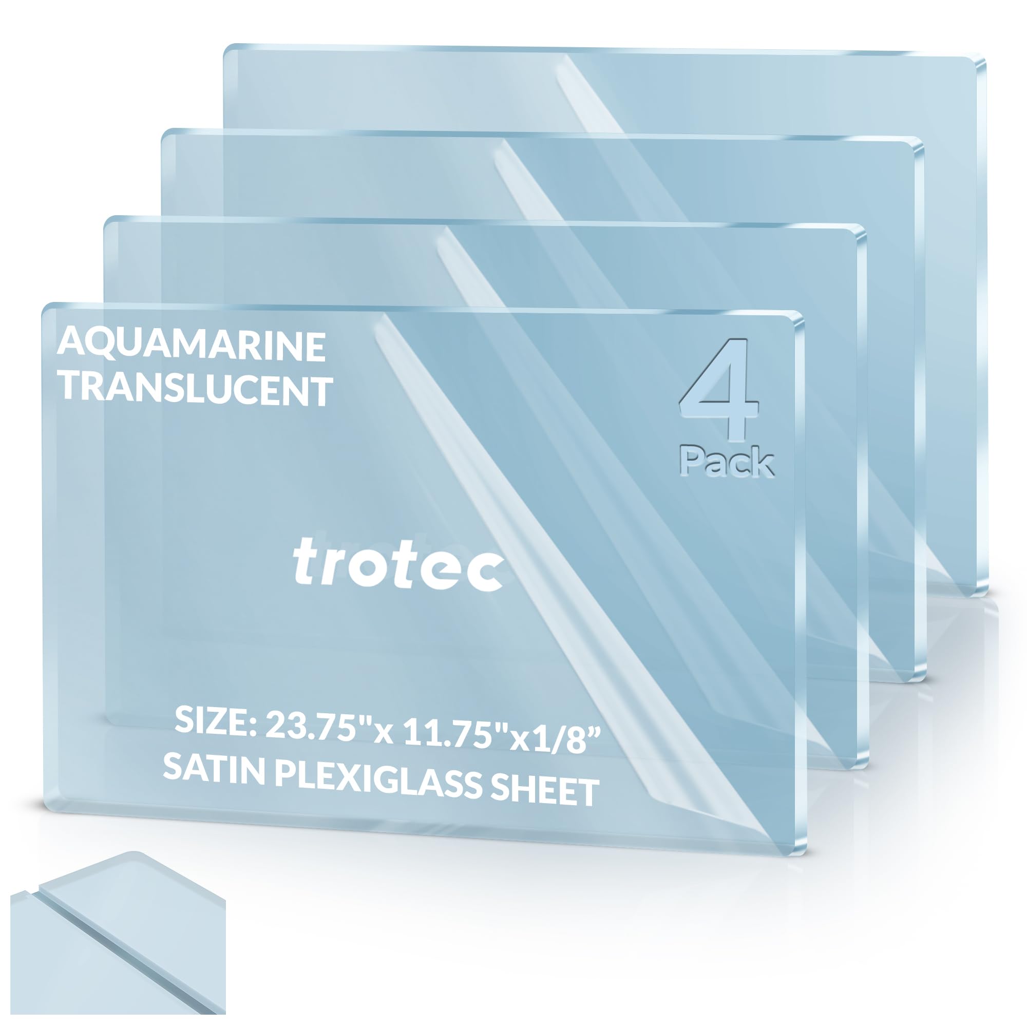 Trotec | Translucent Satin Plexiglass Sheet | 4 Pcs