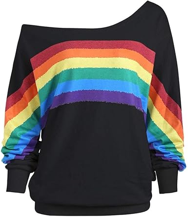 rainbow sweatshirt womens
