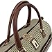 LONDON FOG Cambridge II 16-Inch Classic Satchel, Black White Houndstooth