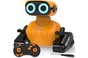 KaeKid Robots for Kids, 2.4Ghz Remote Control Robot Toys with LED Eyes & Flexible Arms, Dance & Sounds, RC Toys for 3 4 5 6 7 8 Year Old Boys Girls (Orange)