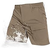NATUVENIX Hiking Shorts for Men Stretch Lightweight Fishing Shorts Men Quick Dry Cargo Work Shorts Casual Mens Shorts Summer
