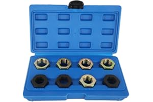 VKALTUL 8pcs Axle Spindle Rethreading Tool Set, Thread Chaser Set, Thread Repair Tool M20,22,24 13/16 3/4 x20UNEF