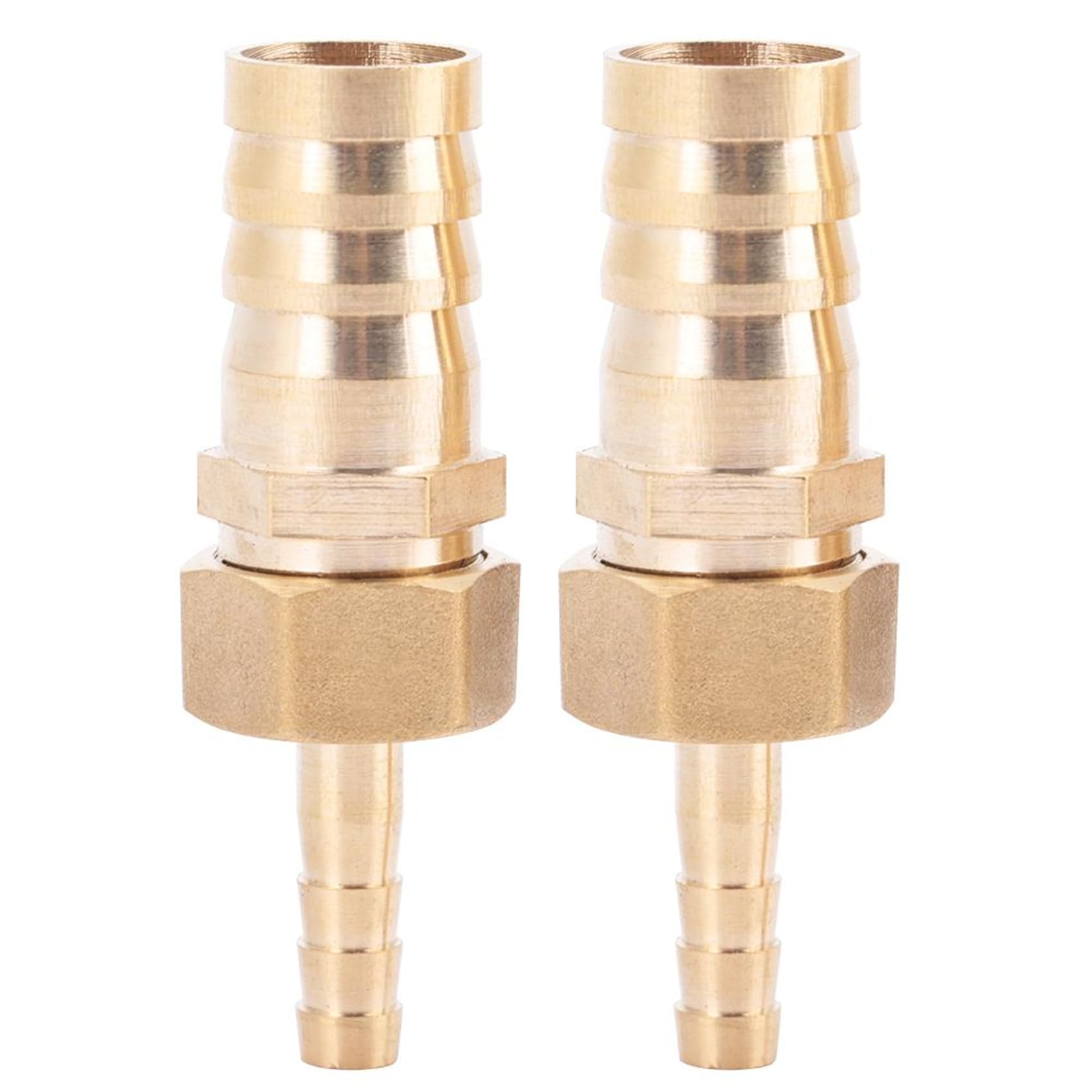 Artillery Barb, 6mm-14/16/19/25mm Brass Fitting Hose Barb End Fitting Reducer Reducing Connector Reducer Hose Barb for Link Pipe(6-16mm)