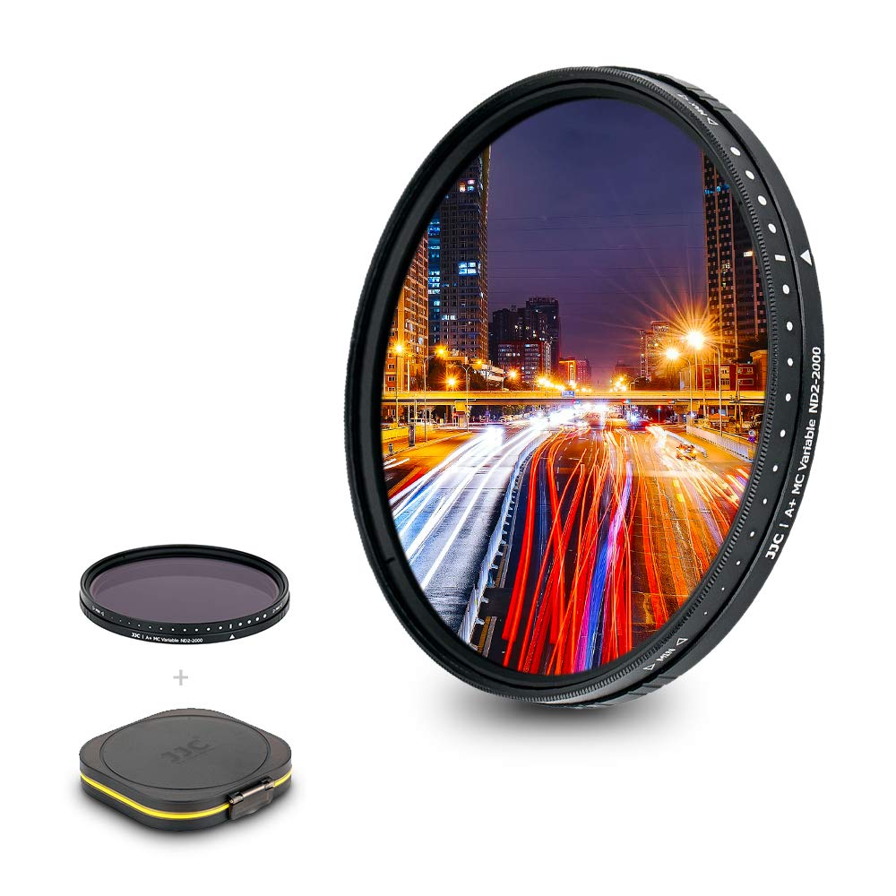 JJC 43mm Variable ND Filter ND2-ND2000 1-11 Stop Neutral Density Fader for Canon RF 16mm F2.8 EF-M 22mm F2, for FUJIFILM XF 35mm F2 R XF 23mm F2 R Lens and Other 43mm Thread Lenses