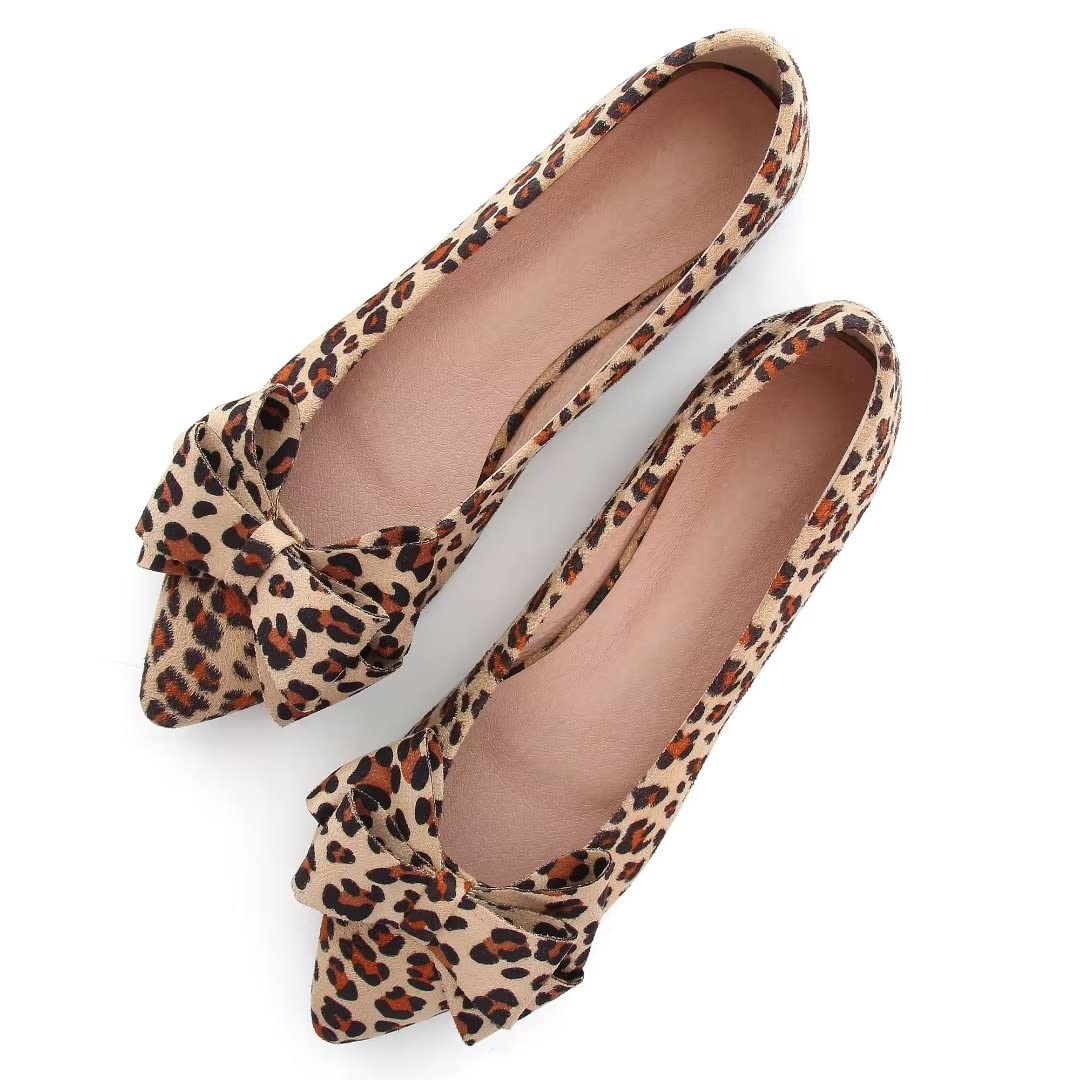 Photo 1 of ***SIMILAR***
TN TANGNEST Women Fashion Bowknot Flats Comfort Pointed Toe Dress Shoes Leopard Yellow 43(10)