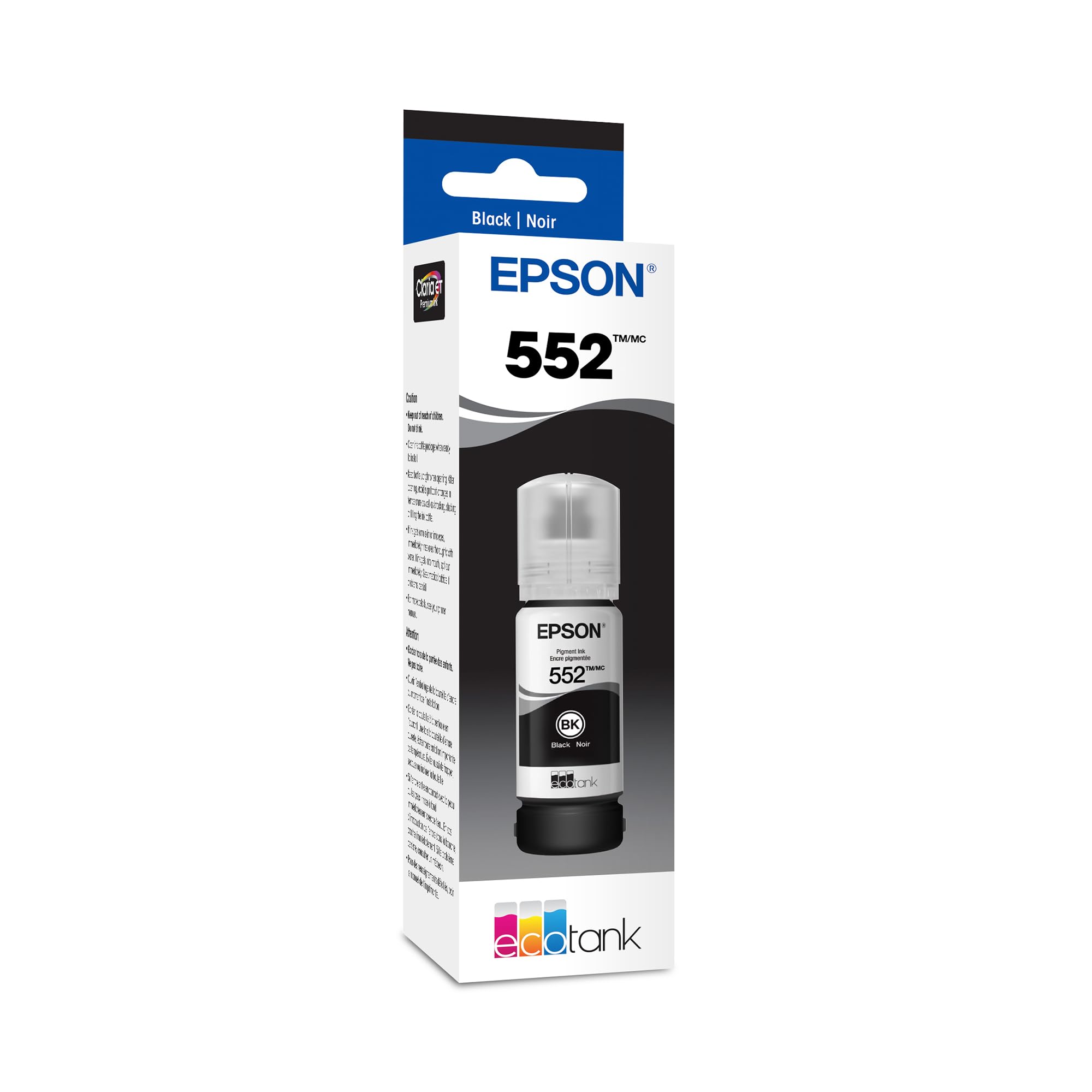 Photo 1 of EPSON 552 EcoTank Ink Ultra-high Capacity Bottle Black (T552020-S) Works with EcoTank Photo ET-8500, ET-8550